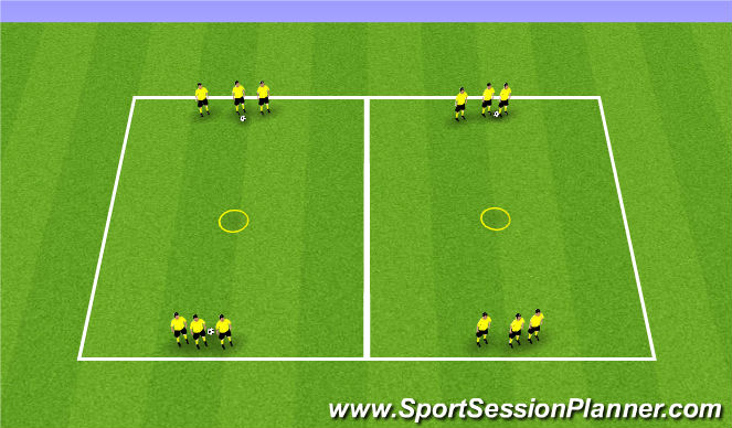 Football/Soccer Session Plan Drill (Colour): Warm up Game