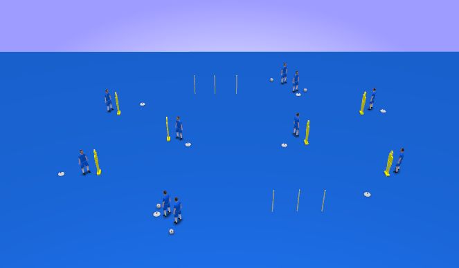 Football/Soccer Session Plan Drill (Colour): Passing: Breaking Lines