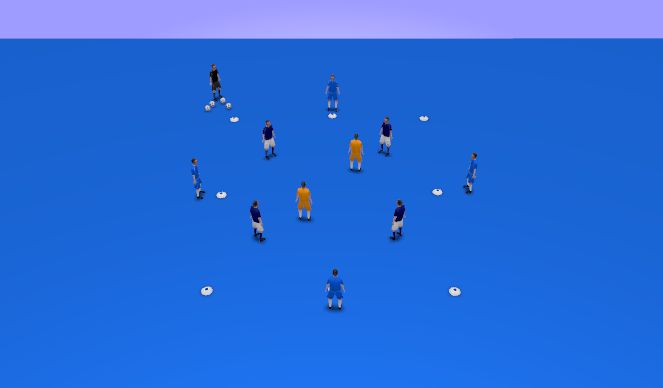 Football/Soccer Session Plan Drill (Colour): Rondo: 4 v 4 + 2