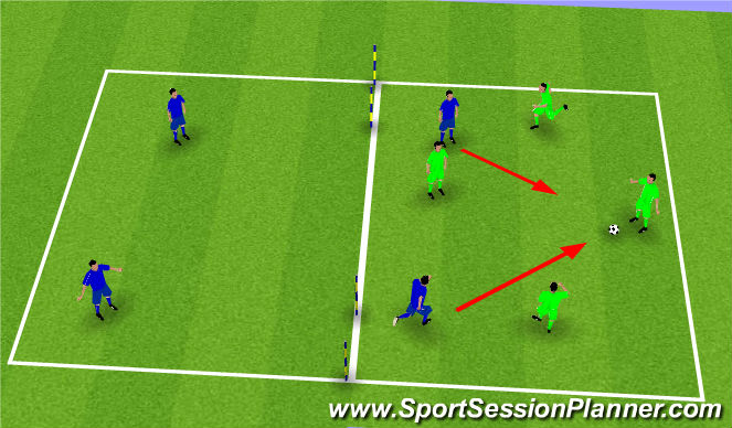 Football/Soccer Session Plan Drill (Colour): WARM UP-Possession SSG
