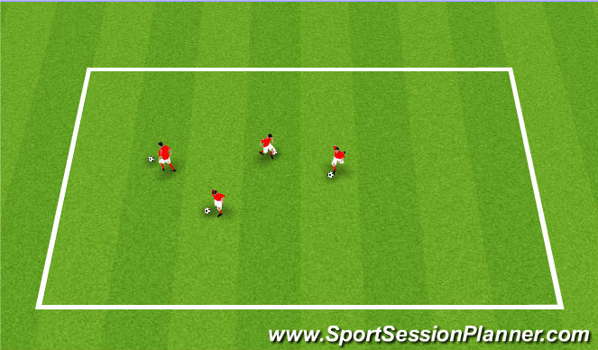 Football/Soccer Session Plan Drill (Colour): Warm Up: Ball Mastery