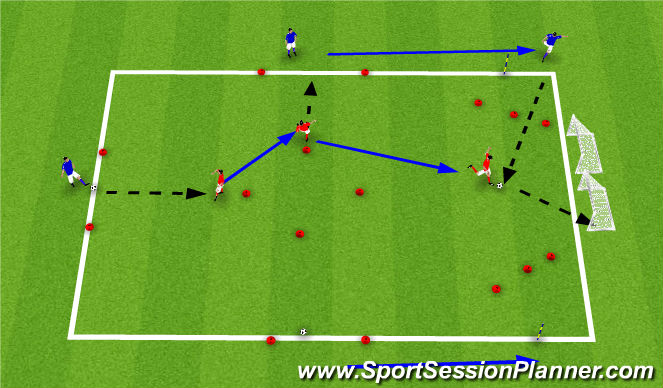 Football/Soccer Session Plan Drill (Colour): Skill Training