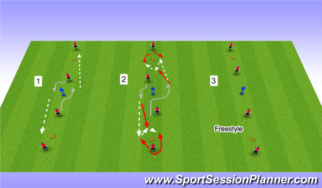 Football/Soccer Session Plan Drill (Colour): Warm-up