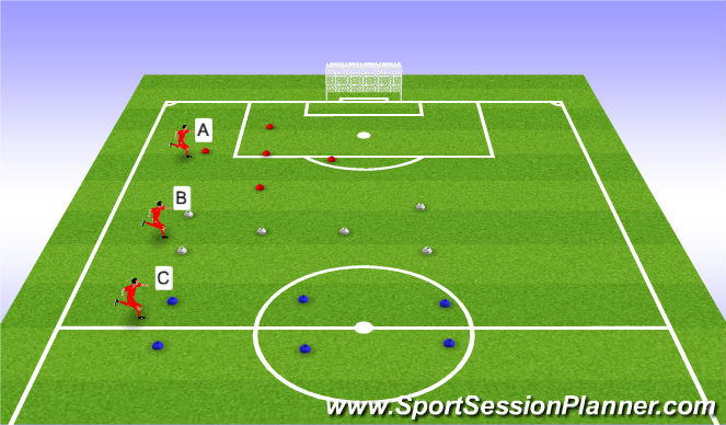 Football/Soccer Session Plan Drill (Colour): Warm-up
