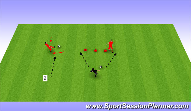 Football/Soccer Session Plan Drill (Colour): SAQ passing