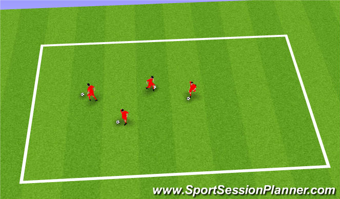 Football/Soccer Session Plan Drill (Colour): Warm Up: Ball Mastery