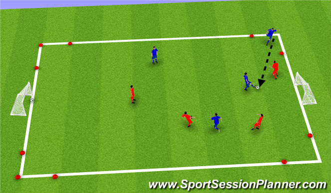 Football/Soccer Session Plan Drill (Colour): Training Game