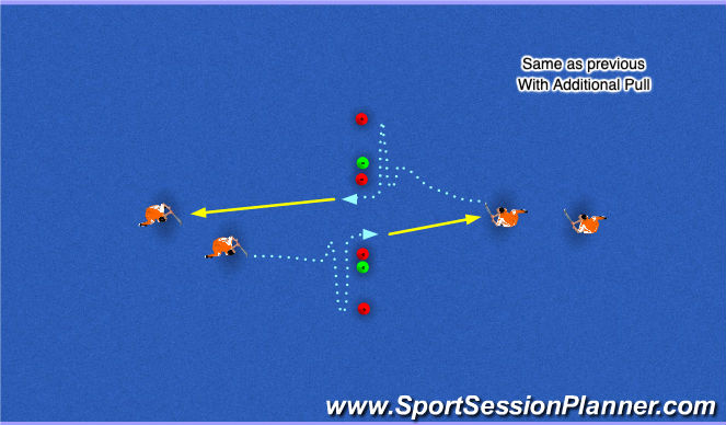 Hockey Session Plan Drill (Colour): Small, Big, Big
