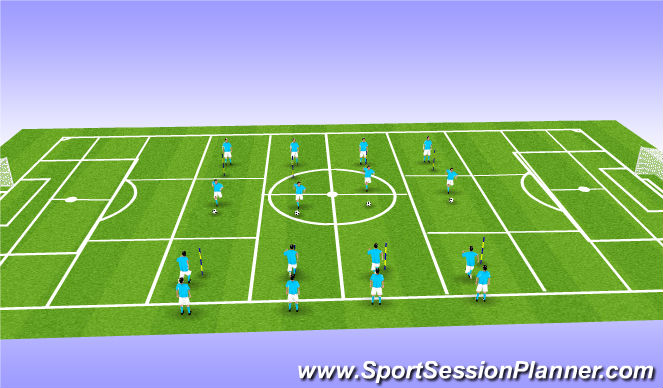 Football/Soccer Session Plan Drill (Colour): Warm-up
