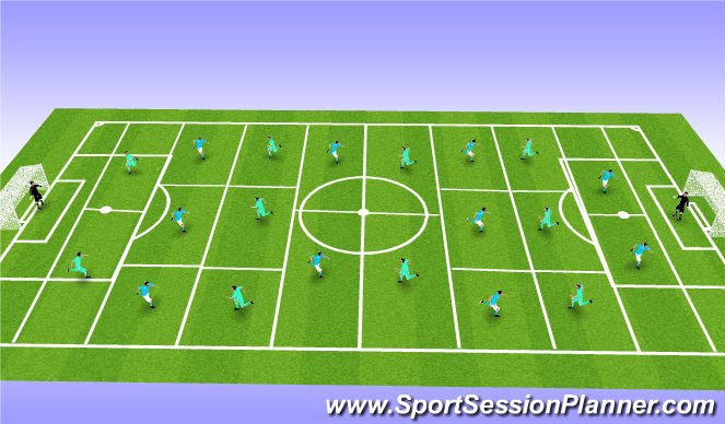 Football/Soccer Session Plan Drill (Colour): Fussball