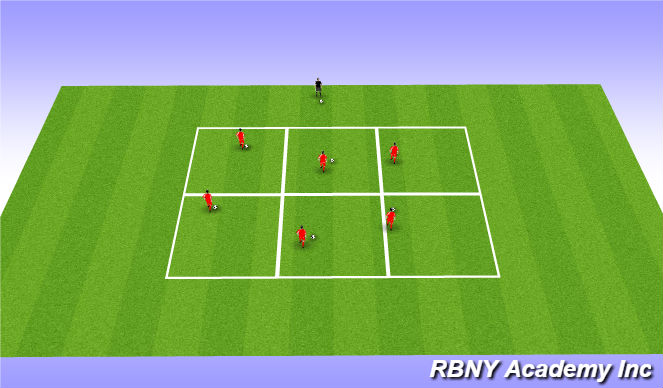 Football/Soccer Session Plan Drill (Colour): ball mastery game pt 1