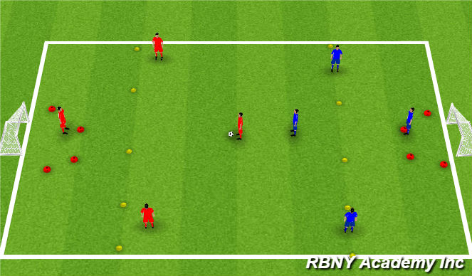 Football/Soccer Session Plan Drill (Colour): scrimage