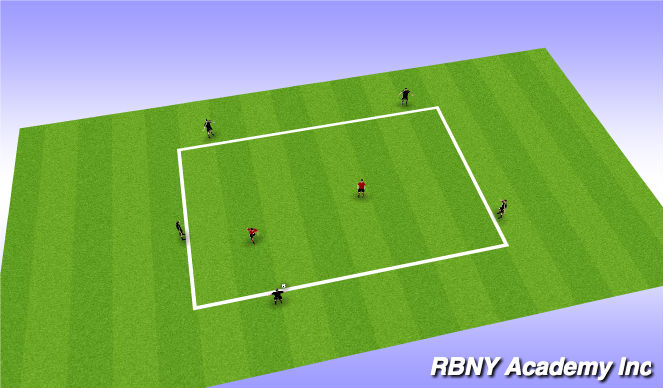 Football/Soccer Session Plan Drill (Colour): 5v2 Rondo