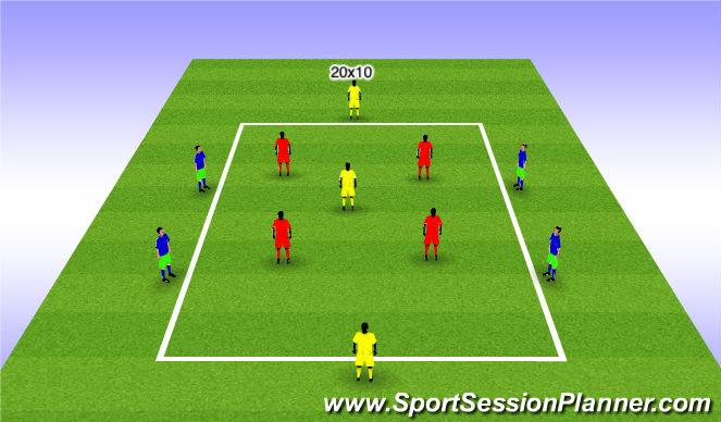 Football/Soccer Session Plan Drill (Colour): Rondo