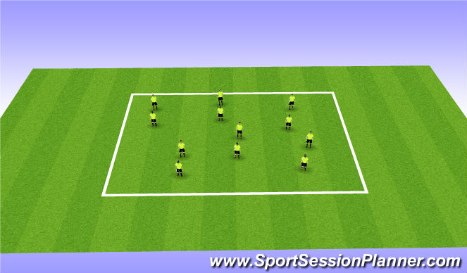 Football/Soccer Session Plan Drill (Colour): Warm Up
