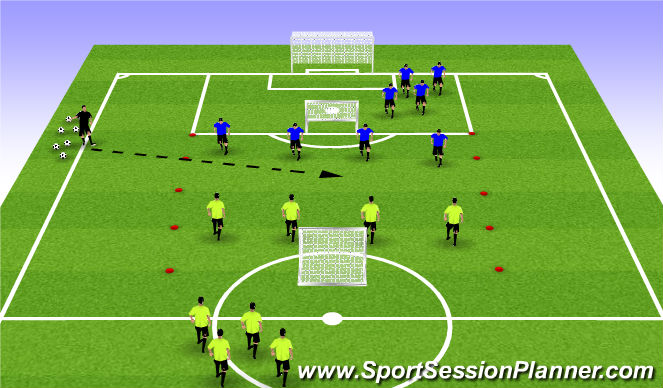 Football/Soccer Session Plan Drill (Colour): Training Game