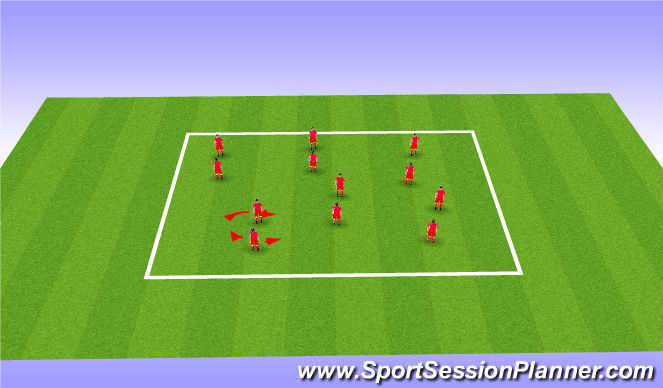 Football/Soccer Session Plan Drill (Colour): Warm Up