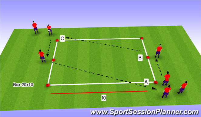 Football/Soccer Session Plan Drill (Colour): Warm Up Drill 2