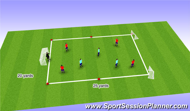 Football/Soccer Session Plan Drill (Colour): SSG 2