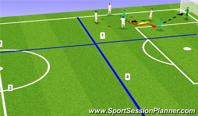 Football/Soccer Session Plan Drill (Colour): Posta 1