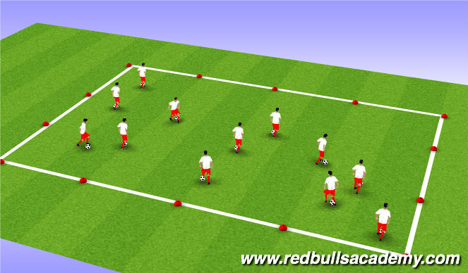 Football/Soccer Session Plan Drill (Colour): Warm-up (Ball Mastery)