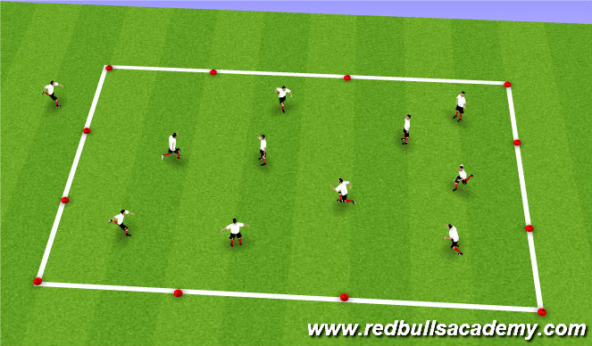 Football/Soccer Session Plan Drill (Colour): Cops & Robbers