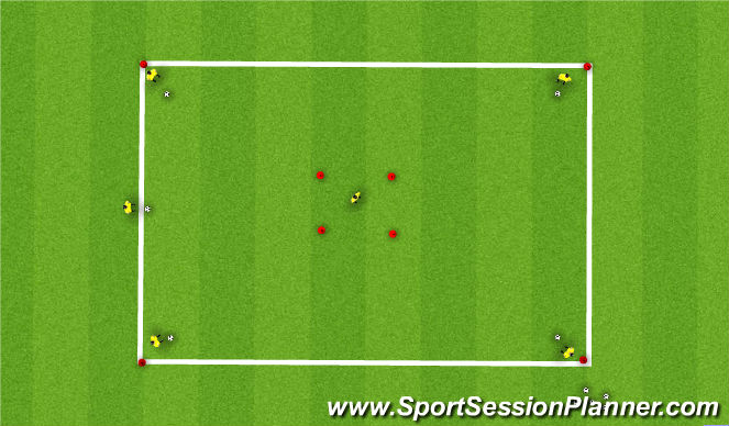Football/Soccer Session Plan Drill (Colour): Technical Set Up B