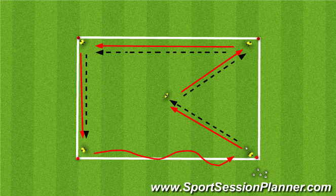 Football/Soccer Session Plan Drill (Colour): Technical C - Passing Patterns