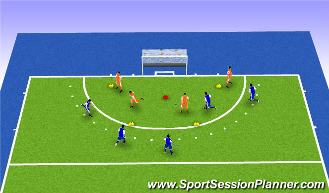 Hockey Session Plan Drill (Colour): Screen 1