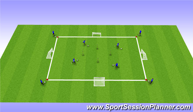 Football/Soccer Session Plan Drill (Colour): Shooting Activity