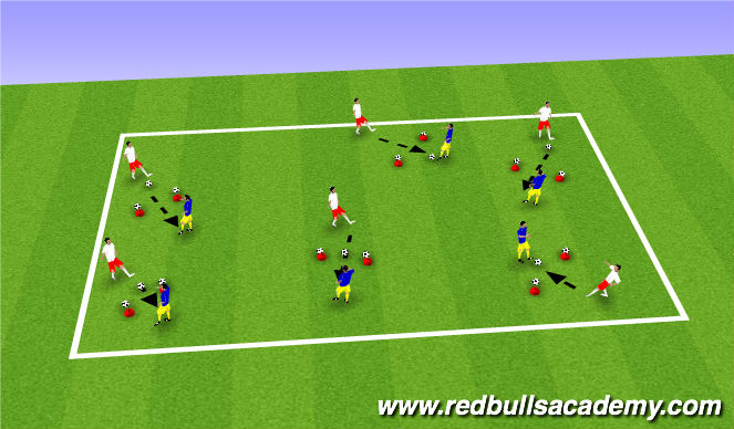 Football/Soccer Session Plan Drill (Colour): Warm-up