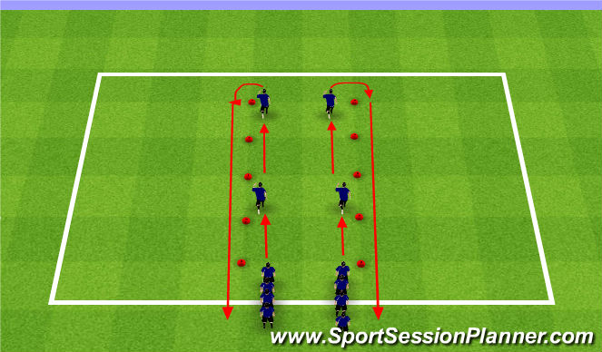 Football/Soccer Session Plan Drill (Colour): FIFA +11