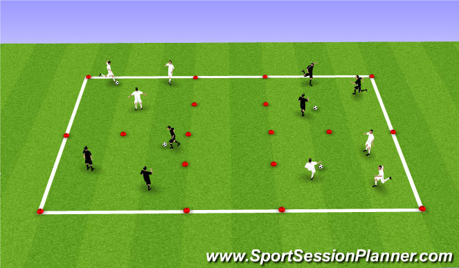 Football/Soccer Session Plan Drill (Colour): Technical