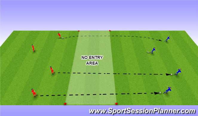 Football/Soccer Session Plan Drill (Colour): Warm Up - Snow Ball Fight