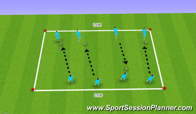 Football/Soccer Session Plan Drill (Colour): Warm-Up