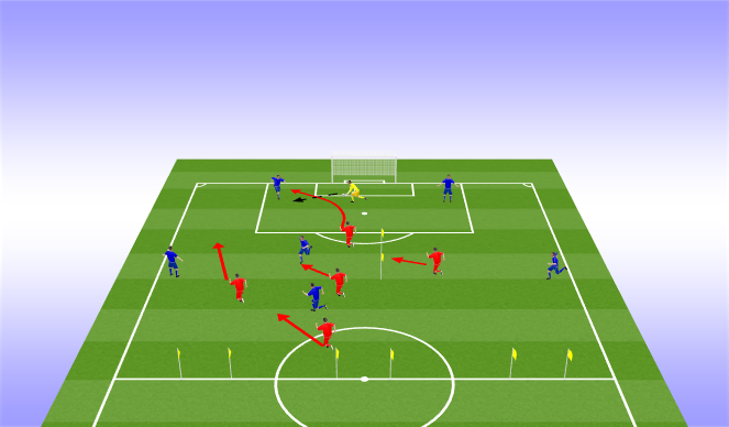 Football/Soccer Session Plan Drill (Colour): Small Sided Game (30 mins)
