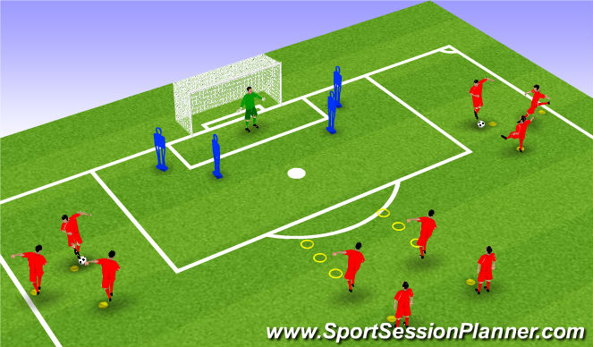 Football/Soccer Session Plan Drill (Colour): Animation 2