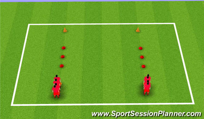 Football/Soccer Session Plan Drill (Colour): Warm Up