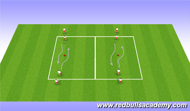 Football/Soccer Session Plan Drill (Colour): Main Theme: 1v1 (Unopposed)