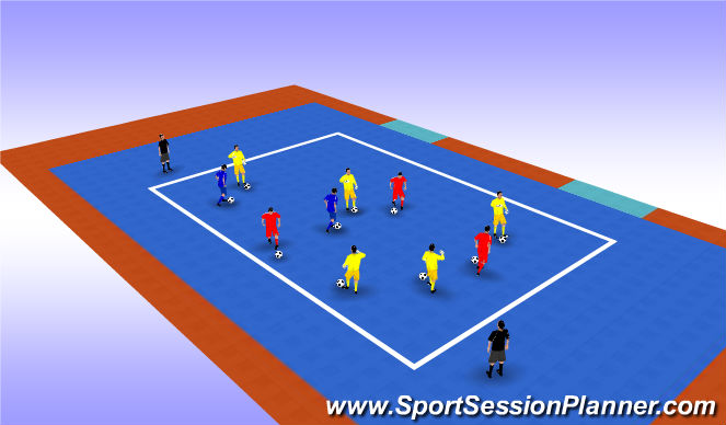 Futsal Session Plan Drill (Colour): Sequence 3