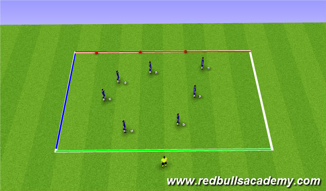 Football/Soccer Session Plan Drill (Colour): Warm up