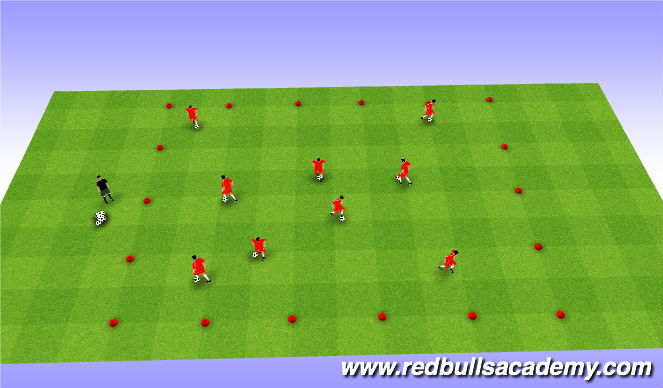 Football/Soccer Session Plan Drill (Colour): Warm-up 2