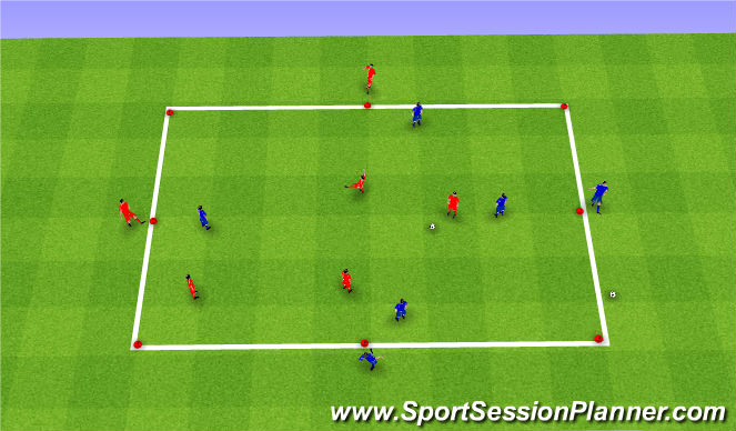 Football/Soccer Session Plan Drill (Colour): SSG