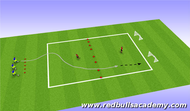 Football/Soccer Session Plan Drill (Colour): Main Activity