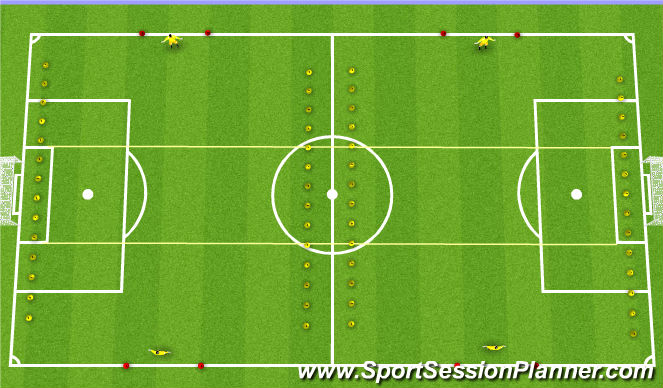 Football/Soccer Session Plan Drill (Colour): Global - 7v7 or 9v9