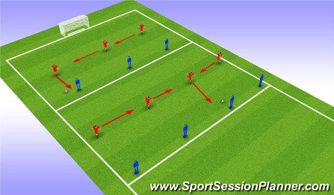 Football/Soccer Session Plan Drill (Colour): TWU - Zonal marking