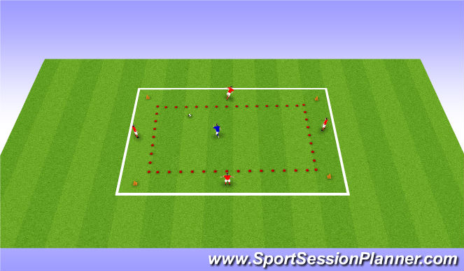 Football/Soccer Session Plan Drill (Colour): Rondo Lanes