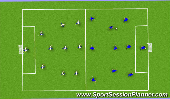 Football/Soccer Session Plan Drill (Colour): Game V Whites
