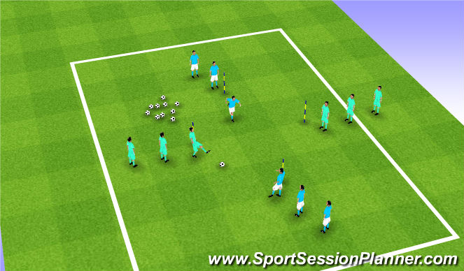 Football/Soccer Session Plan Drill (Colour): Practice pressing