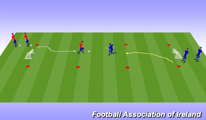 Football/Soccer Session Plan Drill (Colour): warm-up - Individual press